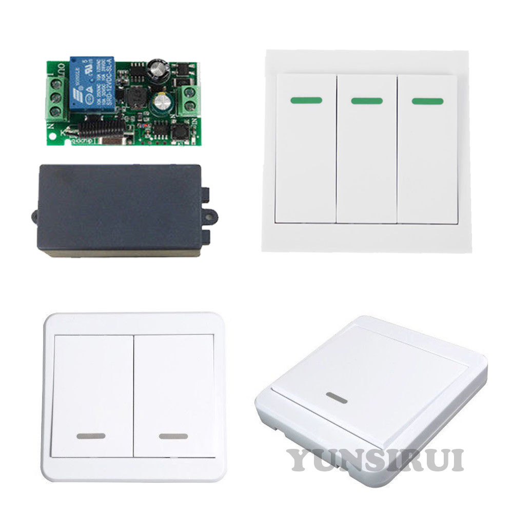 433MHZ Wireless Smart Lamp Light Wall Switch + Remote 86 Wall Panel Transmitter