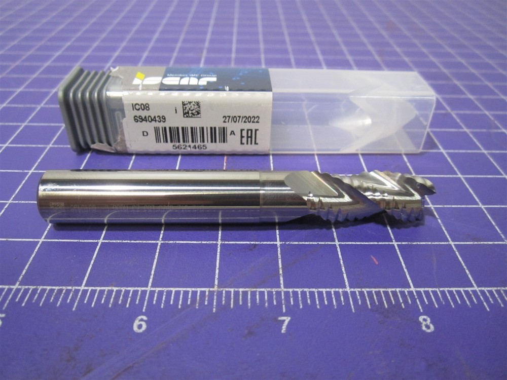 ISCAR (5621465) 12mm 3F Roughing End Mill Extra Coarse Pitch 38° Solid Carbide