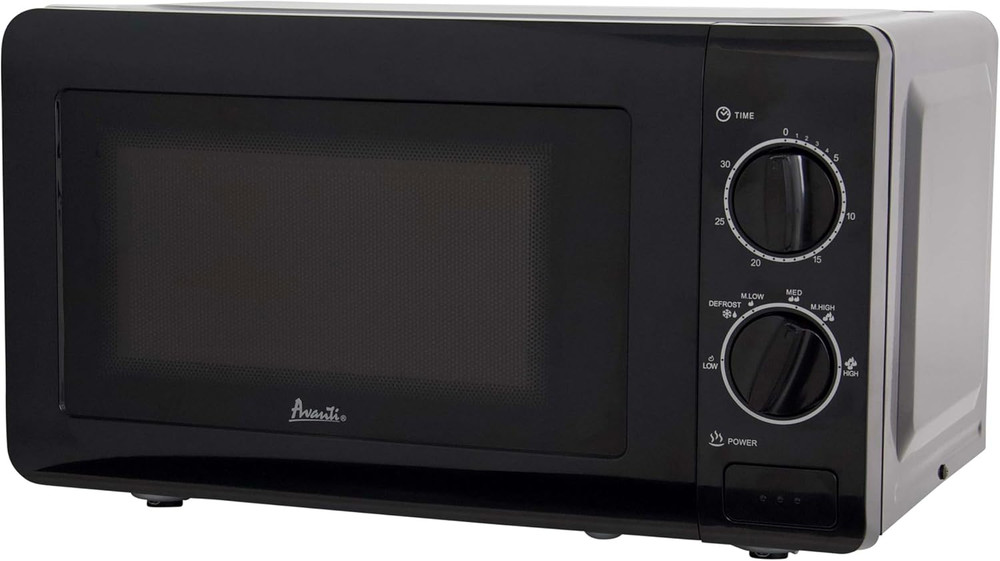 MM07V1B Microwave Oven 700-Watts Compact Mechanical with 5 Power Settings, Defro