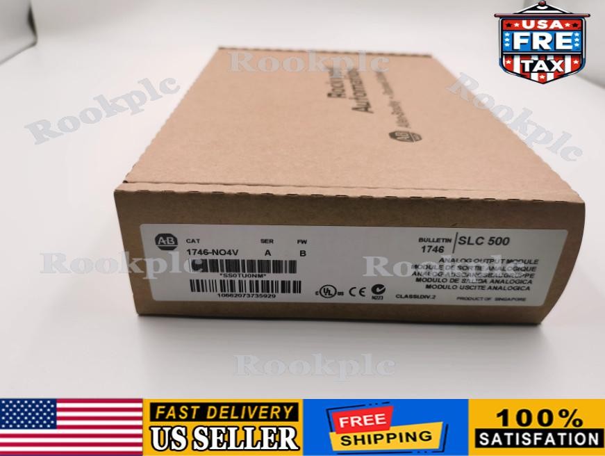 Sealed AB 1746-NO4V SER A SLC 500 PLC Analog Output Module 1746NO4V US Free Tax