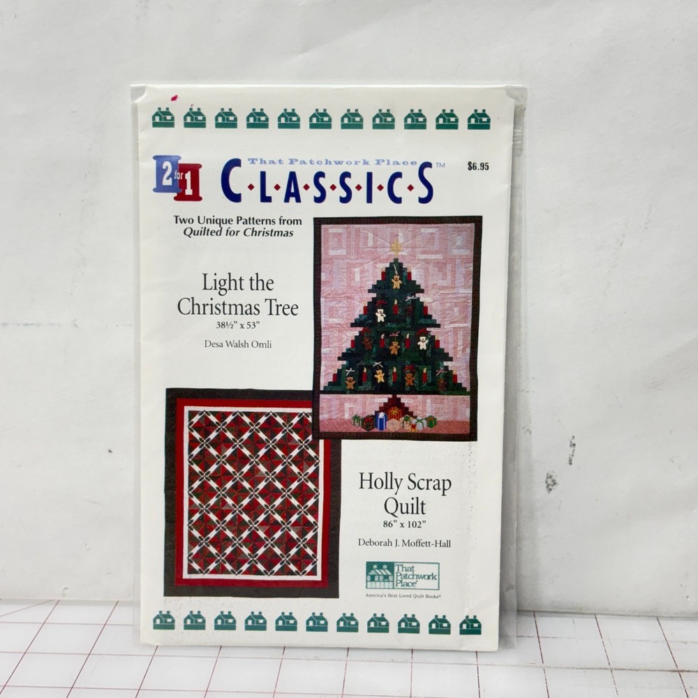 Light the Christmas Tree & Holly Scrap Quilt Pattern That Patchwork Place P123
