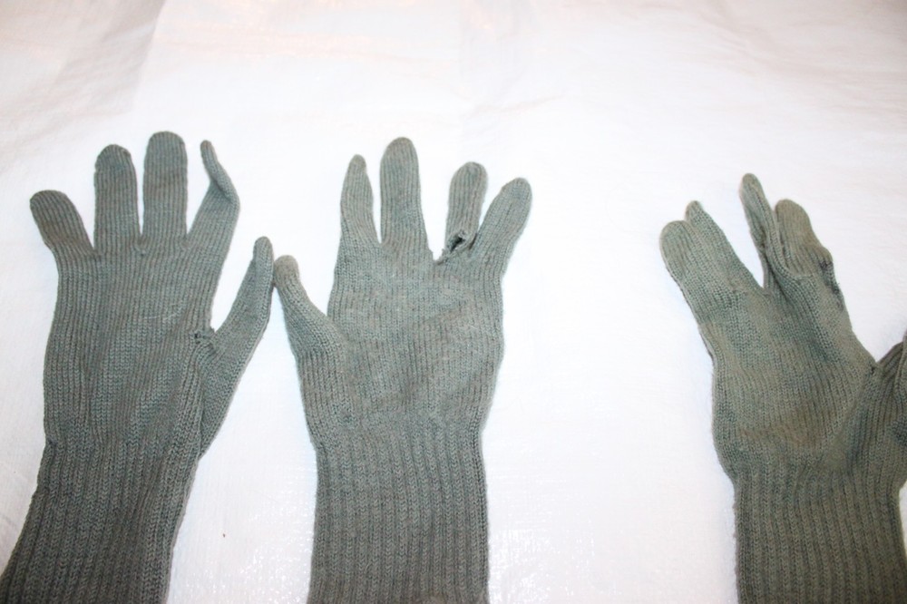 3 Pairs US Military Large CW Glove Inserts Type Class 2 Wool Authentic DEFECTS