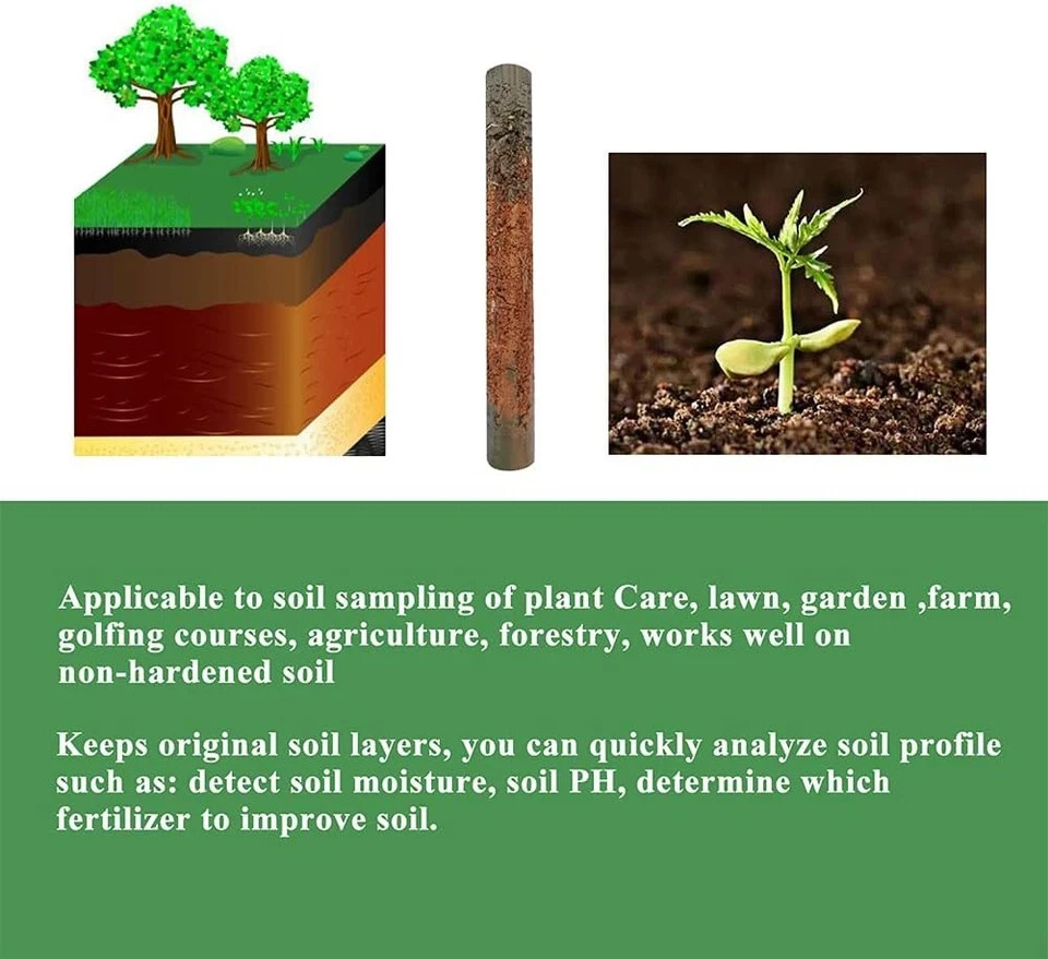 Soil Sample Probe 12 Inch with T Handle, Sampler Tool, Test Kit,...