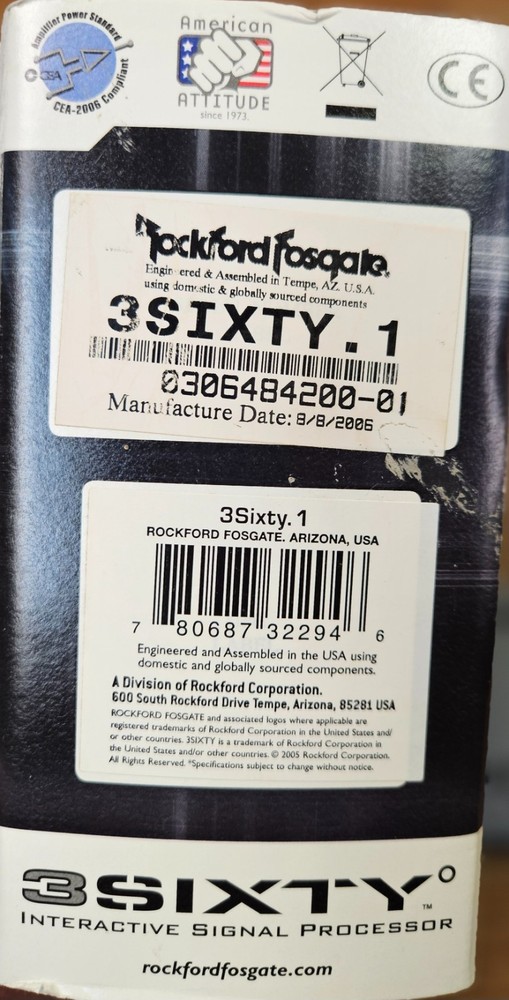 Rockford Fosgate 3SIXTY.1 Interactive Signal Processor