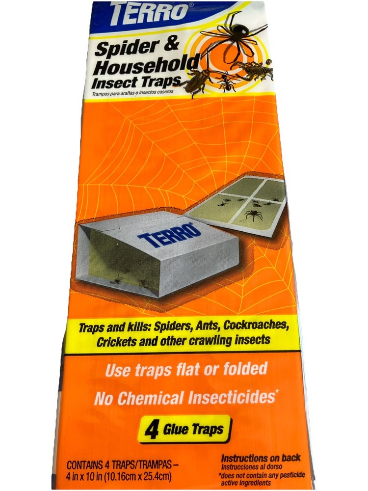 TERRO T3206-DS Spider & Insect Trap Display 4-pack