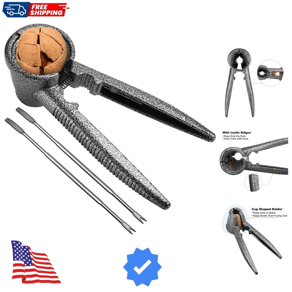 Nutcracker Pecan Nut Cracker Walnut Cracker with Non-slip Handle