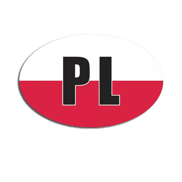 Poland Oval Sticker Decal