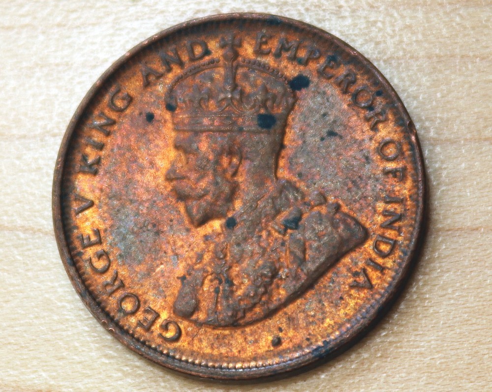 1925 Ceylon Sri Lanka 1 Cent
