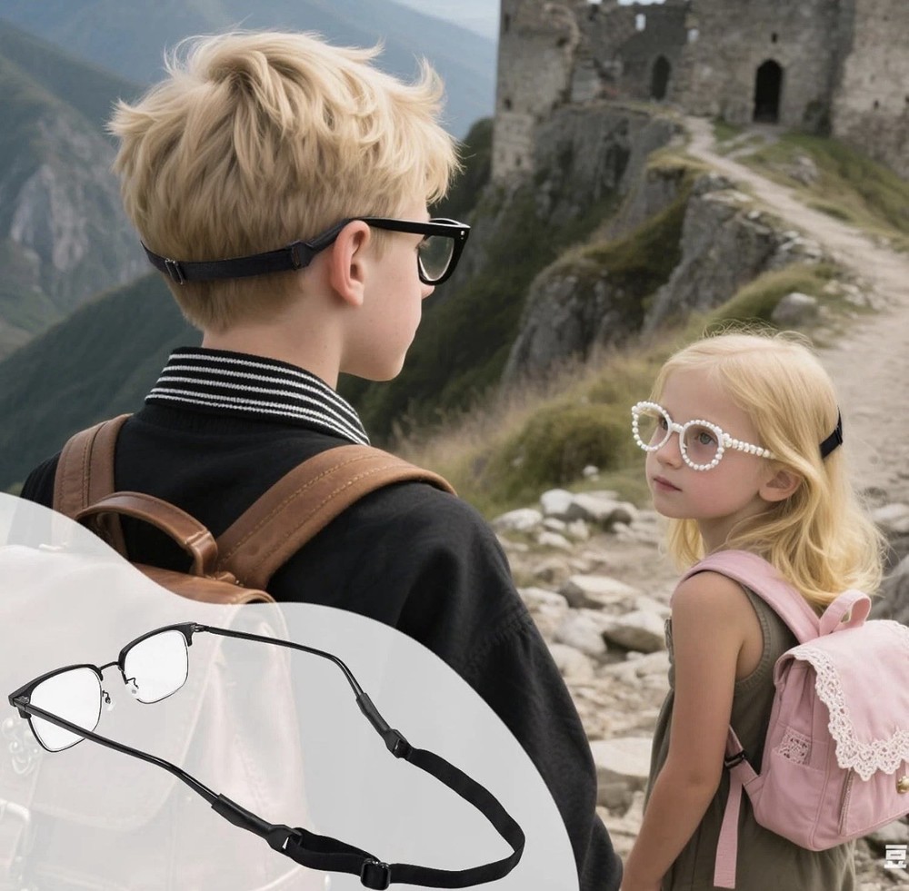 Glasses Strap 3pcs Adjustable Eye Glasses Holder Black - A0108
