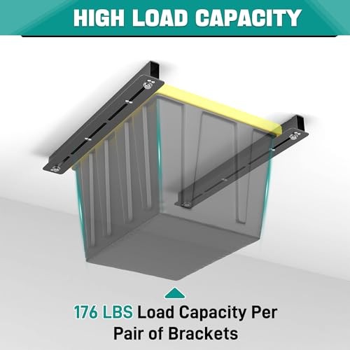 Ceiling Storage Rack, Heavy Duty Overhead Garage Storage Rack, For 3 Bins