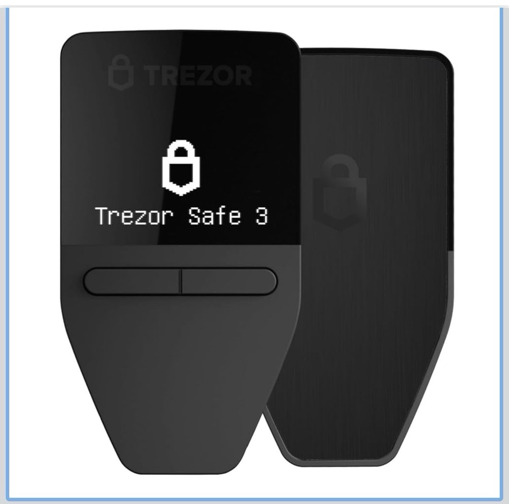 Trezor Safe 3 - Passphrase & Secure Element Protected Crypto Hardware Wallet
