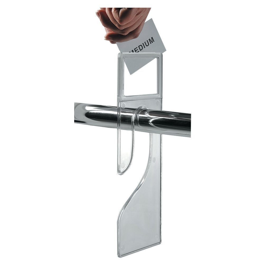 Clothing Rack Size Dividers with Insert Window