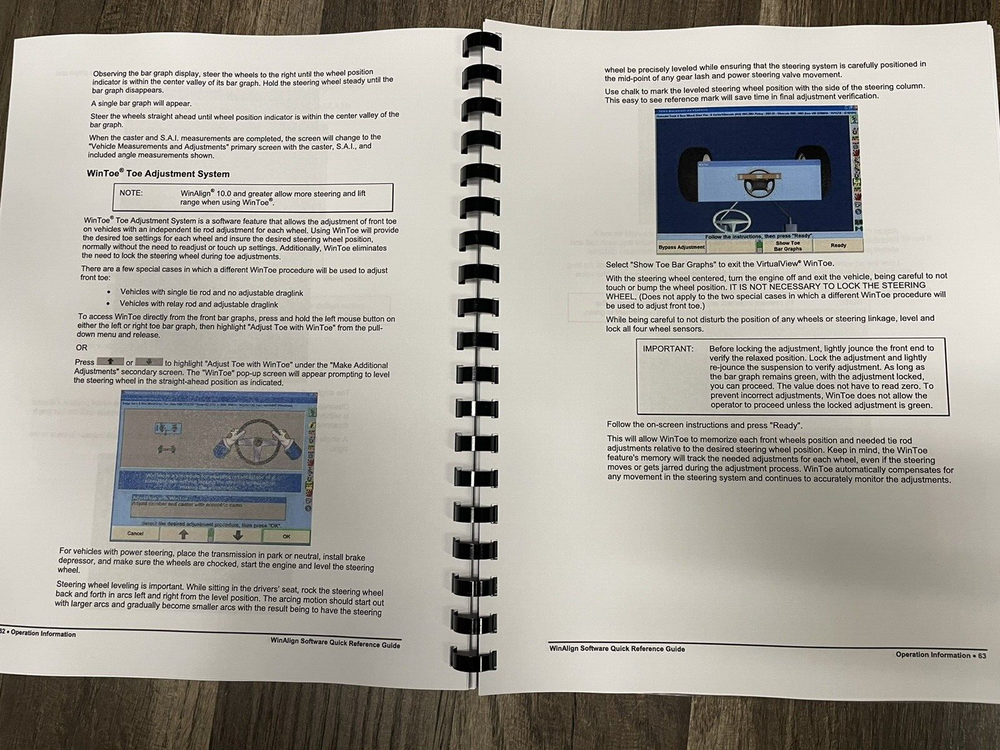 Hunter Engineering WinAlign Alignment Software Version 10 Manual