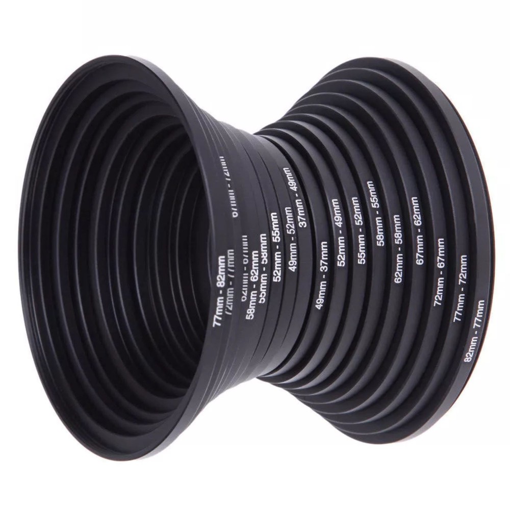 Versatile Size Camera Lens Filter Adapter Ring   Universal Compatibility 18pcs