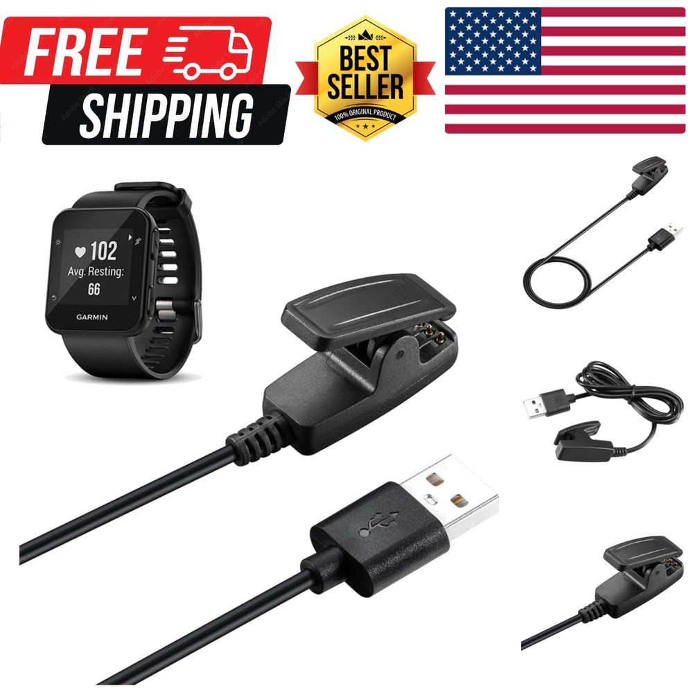Compatible with Garmin Forerunner 35 Charger, Replacement Charging Clip Cable...