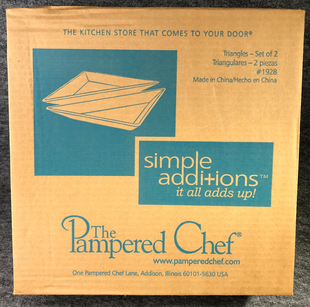 The Pampered Chef Simple Additions Stoneware Triangle Serving Dish Black #1928