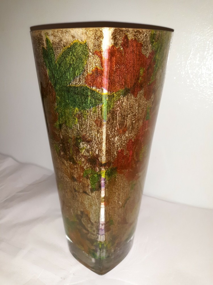 HEART Shaped FOIL Lined 10" VASE