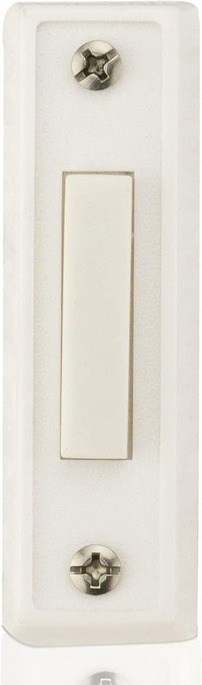 BT1W Unlighted Doorbell Button, 1-Pack, White