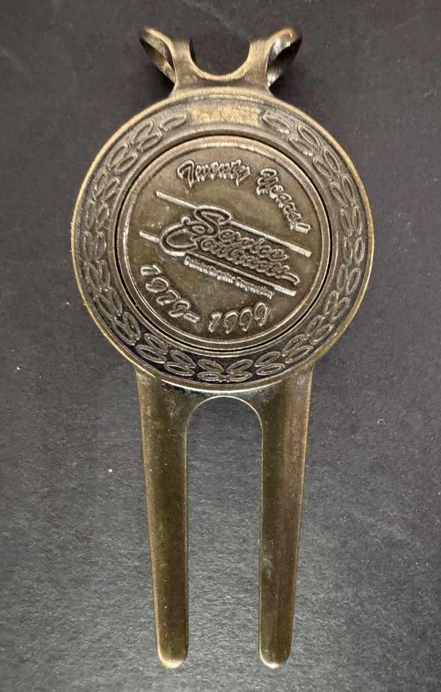 Vintage Golf Design Brass Divot Repair Tool