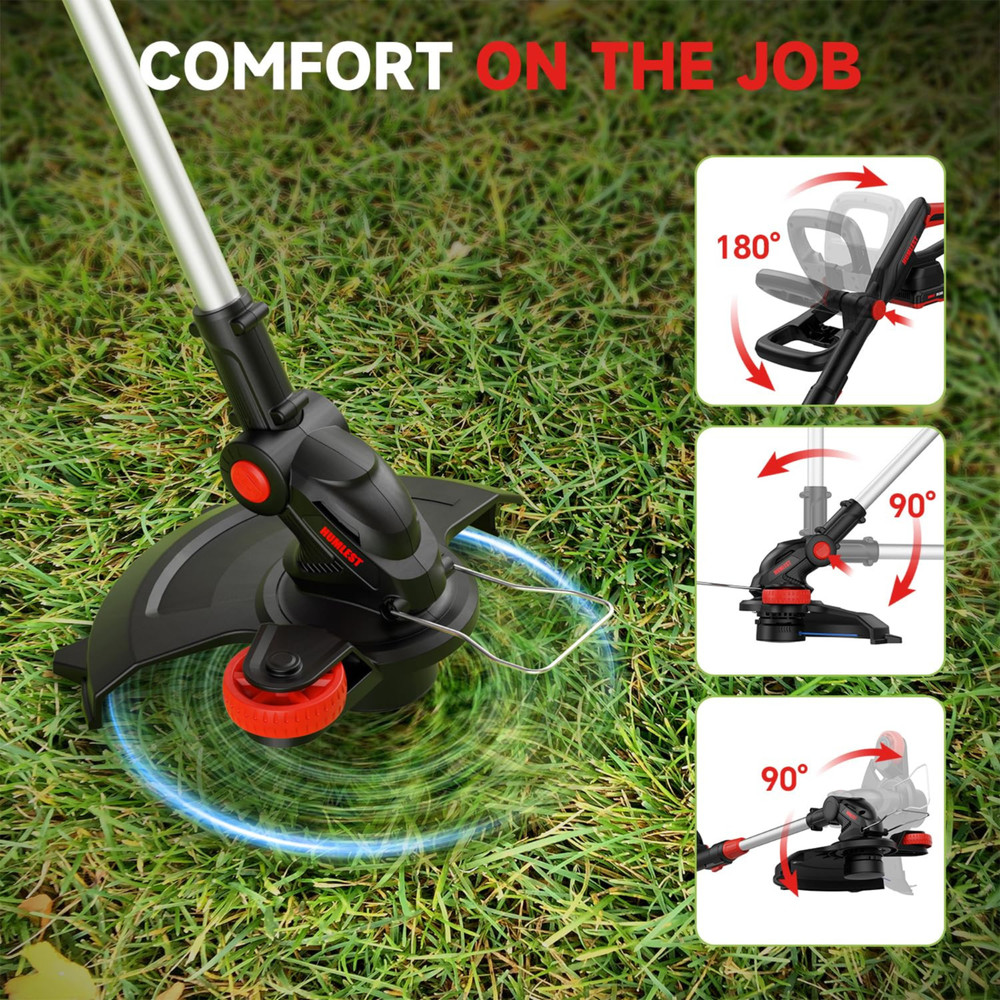 Cordless String Trimmer Set with Auto Feed Edger and Weed Trimmer - All Included