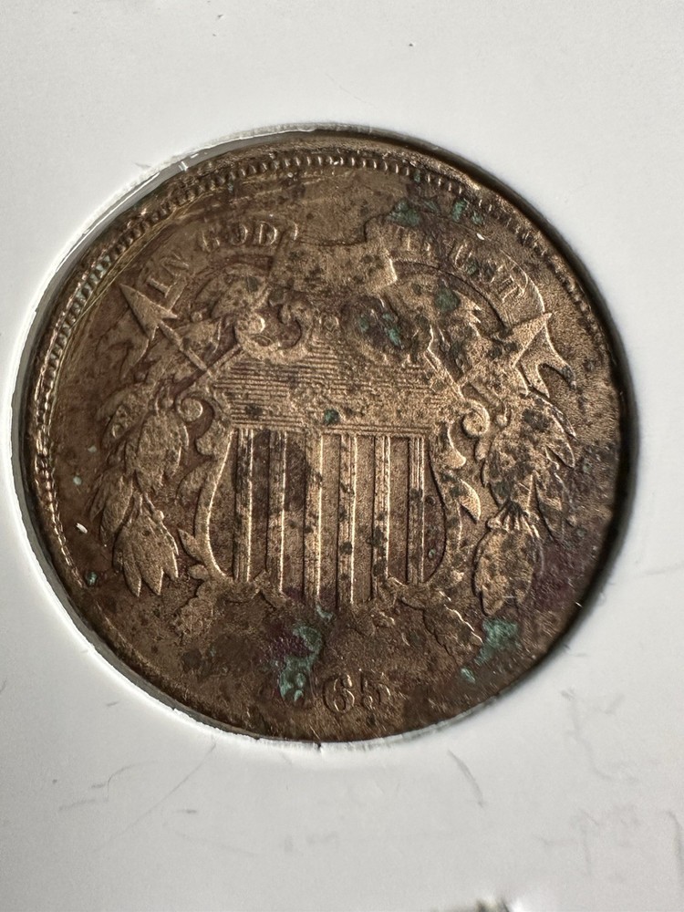1865 2 cent coin
