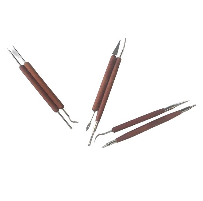 6 PCS Clay Tools Sculpting, Double-Sided Polymer Carving Wood Tools Kit