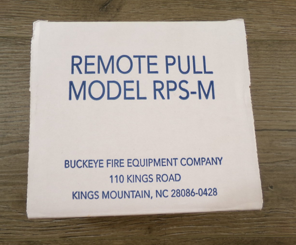 Brand New Buckeye Fire Equipment REMOTE PULL MODEL RPS-M S6