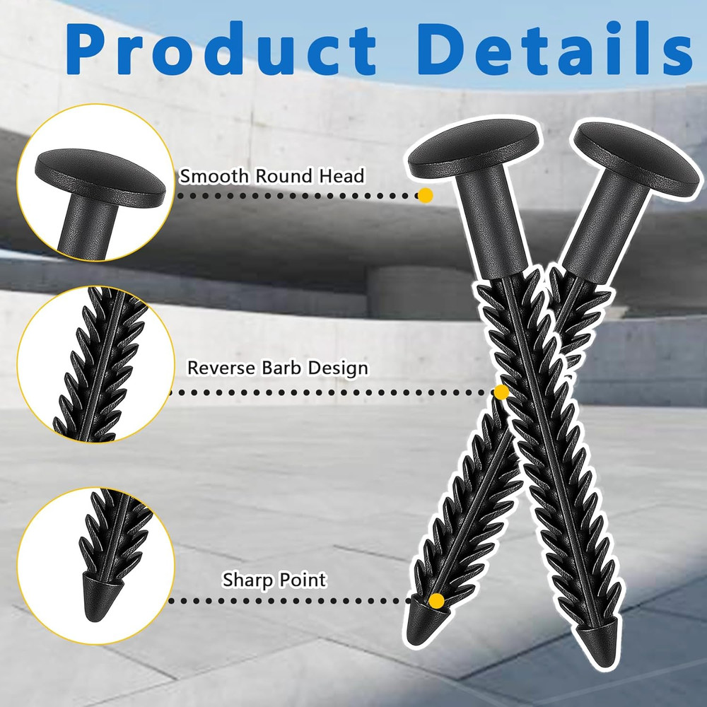 38 Pack Vinyl Shutter Fasteners for Windows Outside, Plastic Shutter Screws Exte