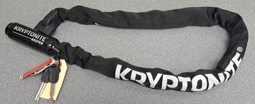 Kryptonite Keeper 785 Integrated Chain Lock - 85cm (2.8'), 7mm, Keyed, Black