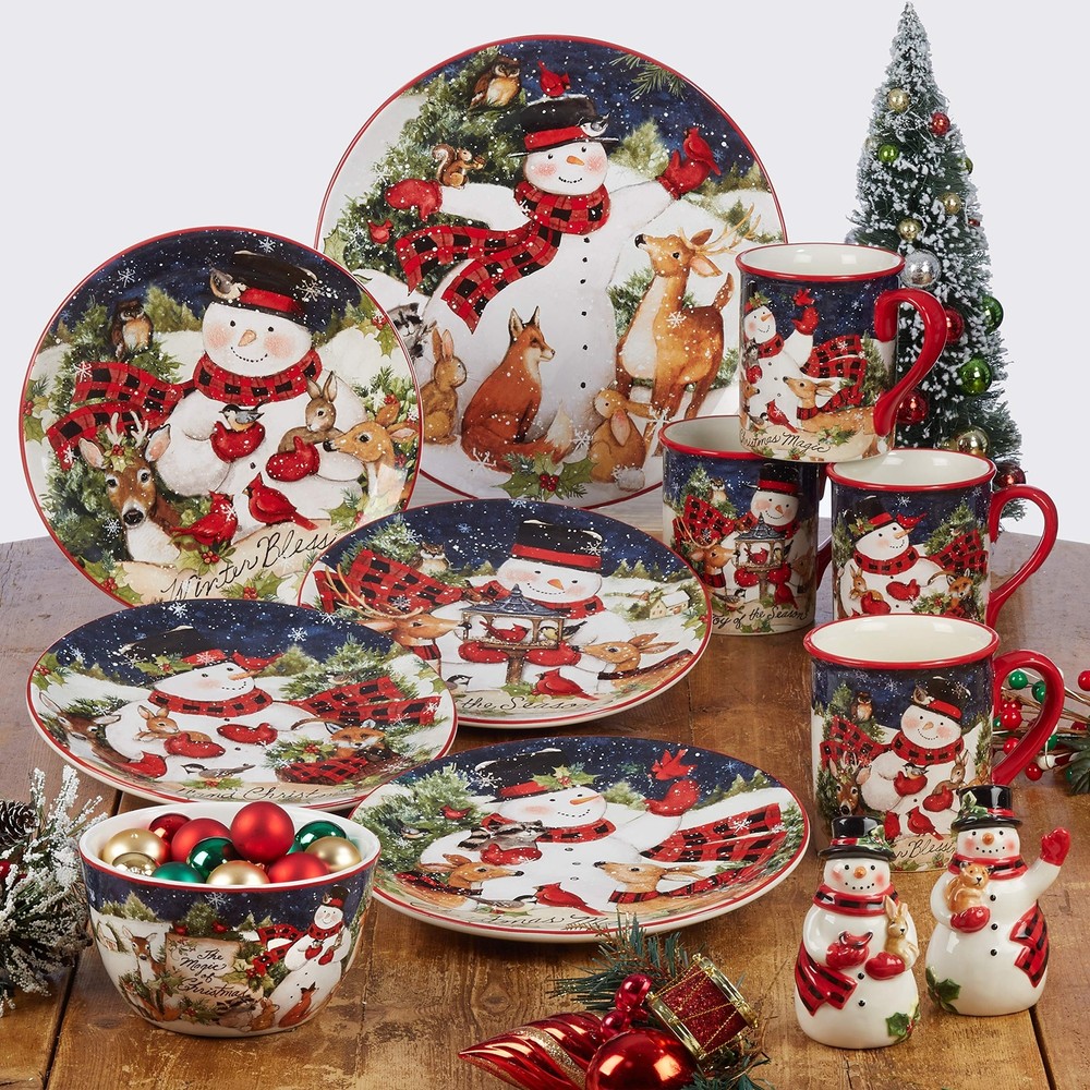 Certified International Magic of Christmas Santa Rectangular Platter, Multico...