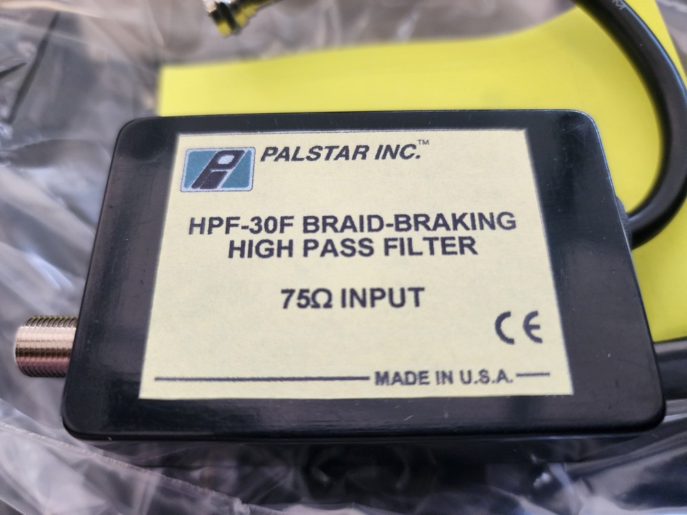 75Ohm HPF-30F BRAID BRAKING HIGH PASS FILTER PALSTAR