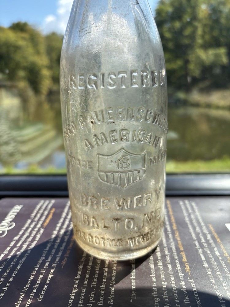 Fred Bauernschmidt American Brewery; Baltimore MD Embossed Bottle