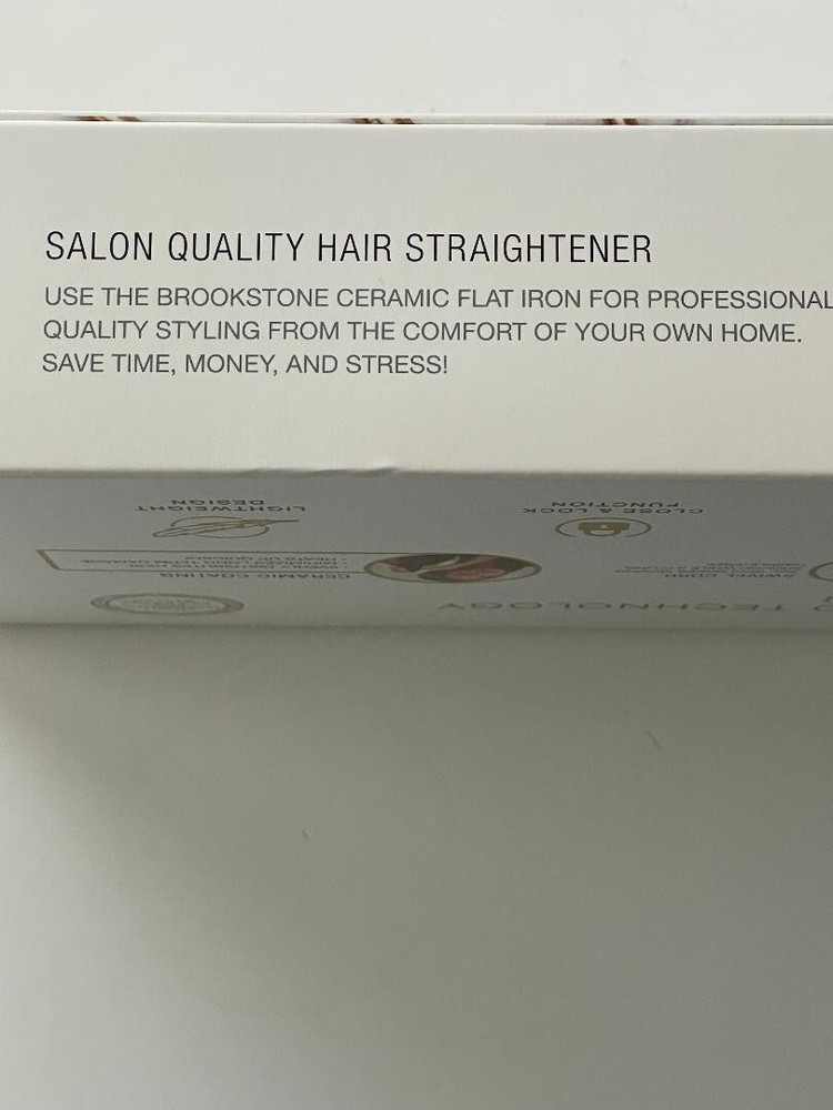 Brookstone Powershine Pro Technology ceramic flat iron new