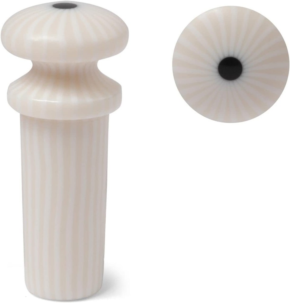 Waverly Mandolin Endpin, Ivoroid with Black Dot