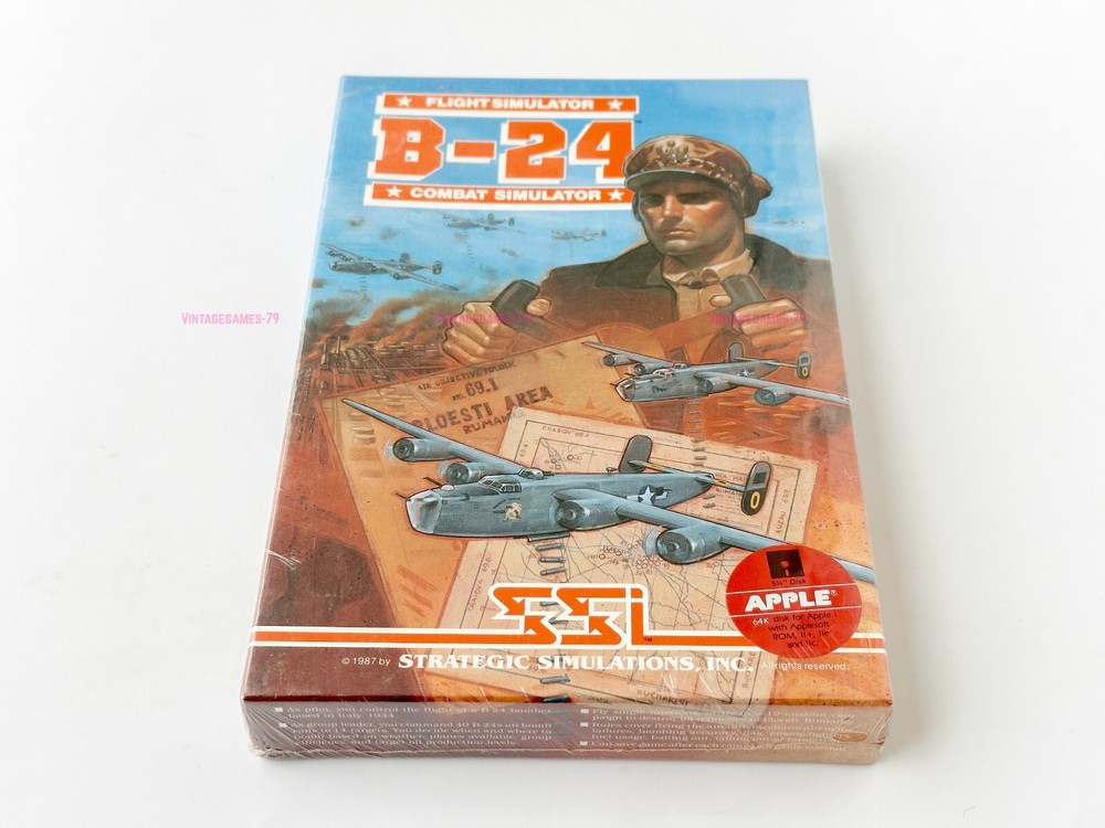 B-24 Combat Simulator - SSI - 1987 / Apple II - Sealed