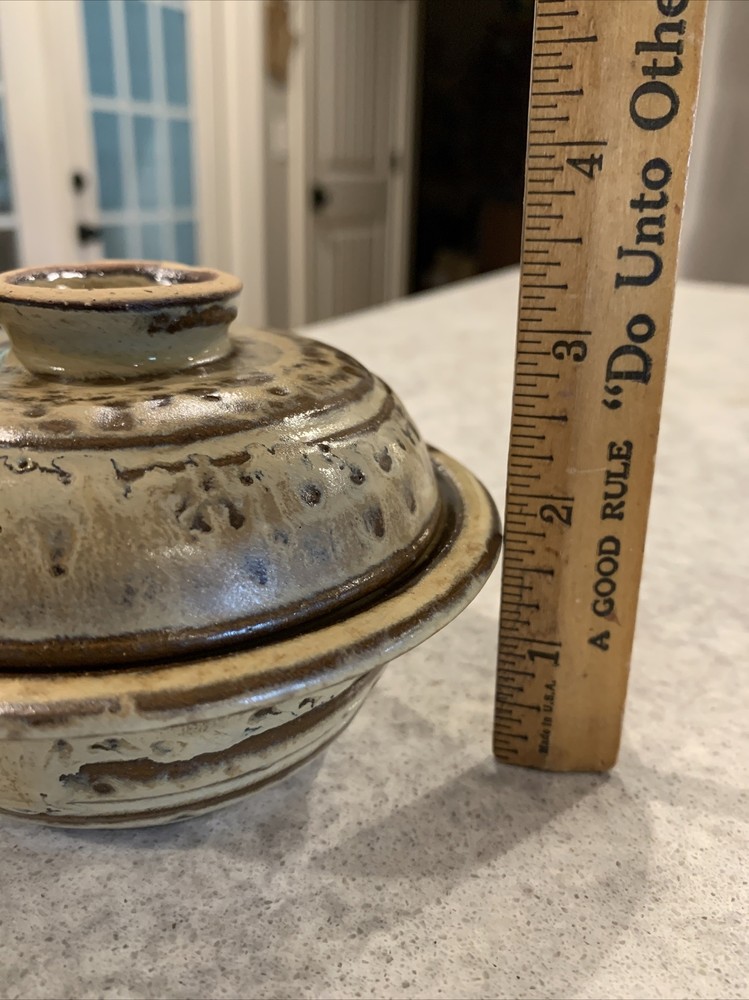 Studio Art Pottery Incense Burner With Lid Signed