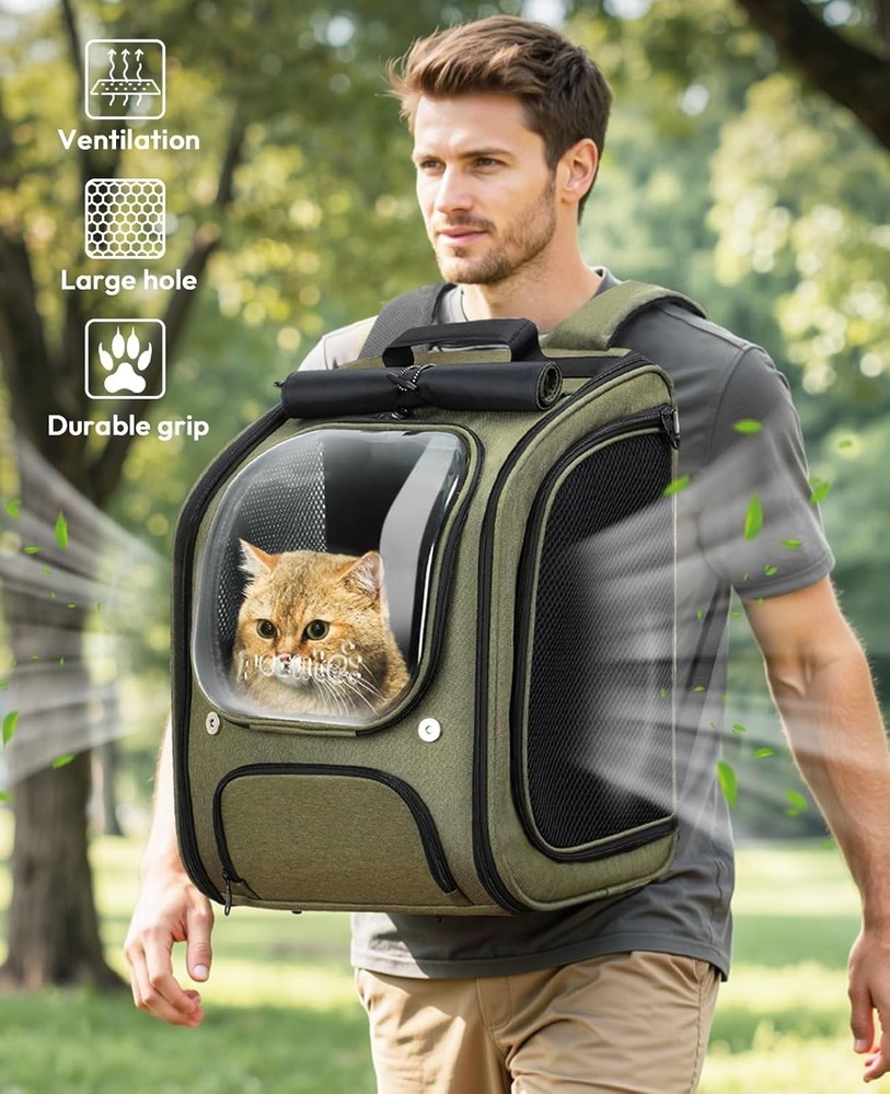Cat Backpack Carrier, Large Space Cat Bubble Backpack, Breathable Cat Carrier, S