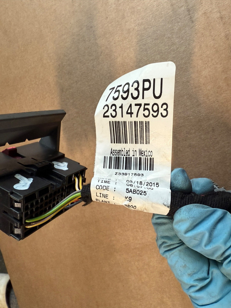 Front Passenger Door Lock Wiring Harness 23147593