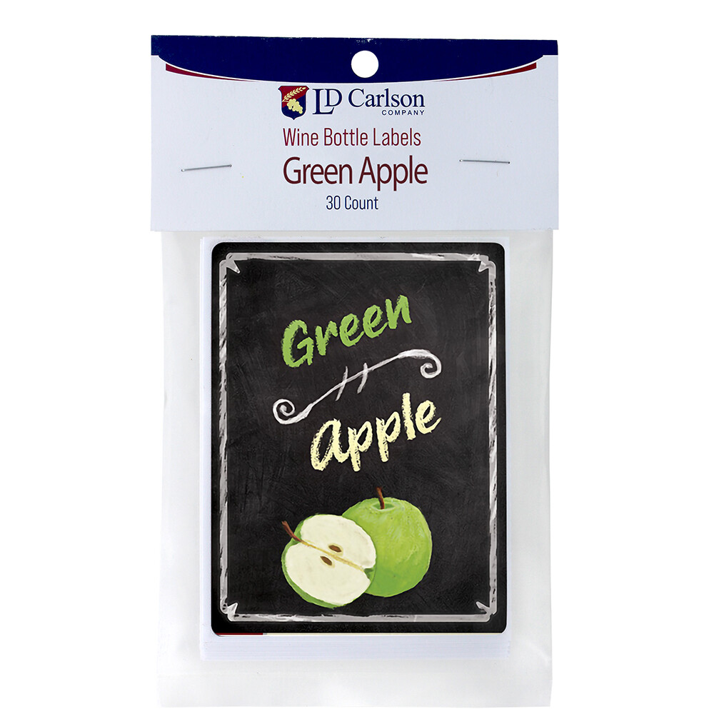 Green Apple Wine Labels 30/Pack Mist Collection