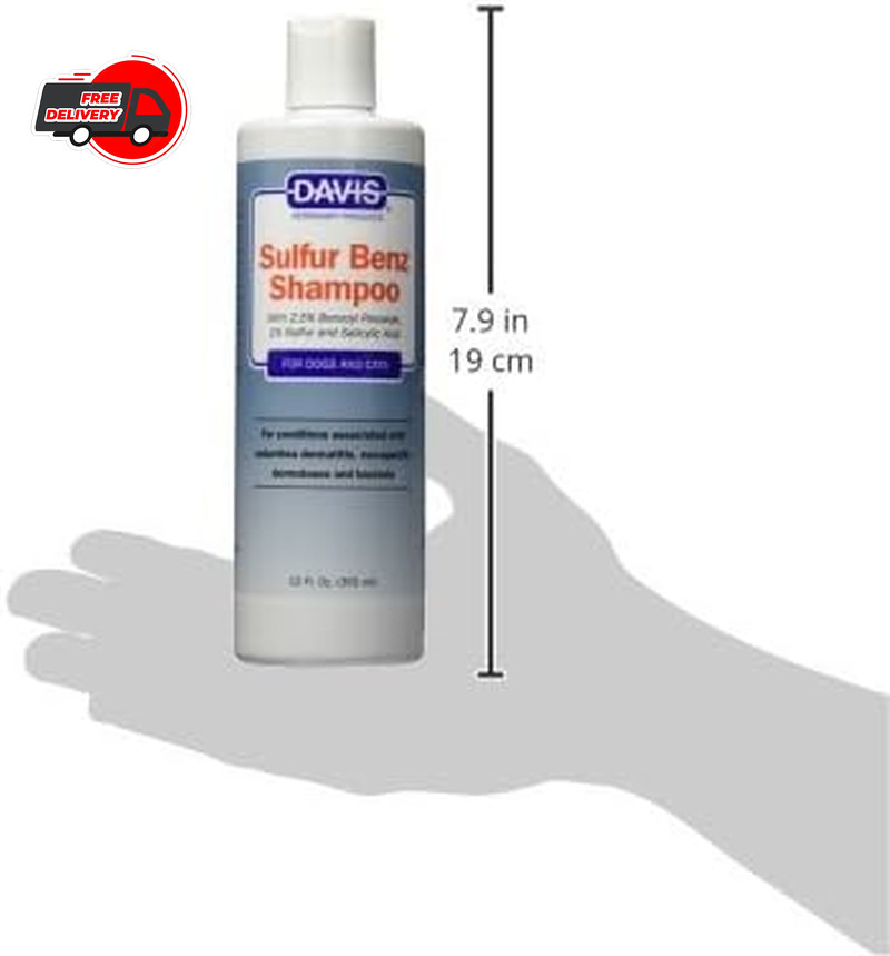 Davis Sulfur Benz Shampoo for Pets, 12 oz