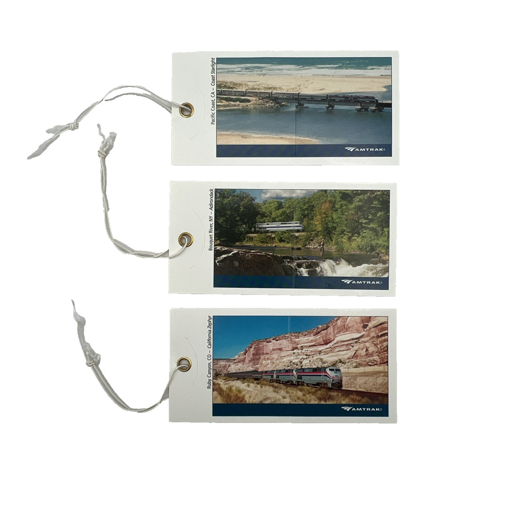 Set Of 3 Amtrak Luggage Tags