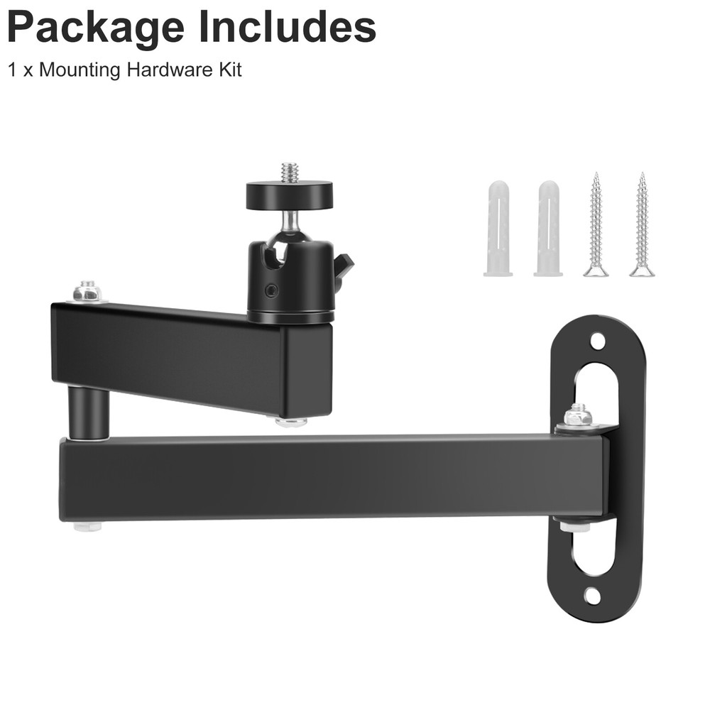 Foldable Projector Wall Ceiling Mount Bracket 360° Rotating 1/4" Screw Aluminum