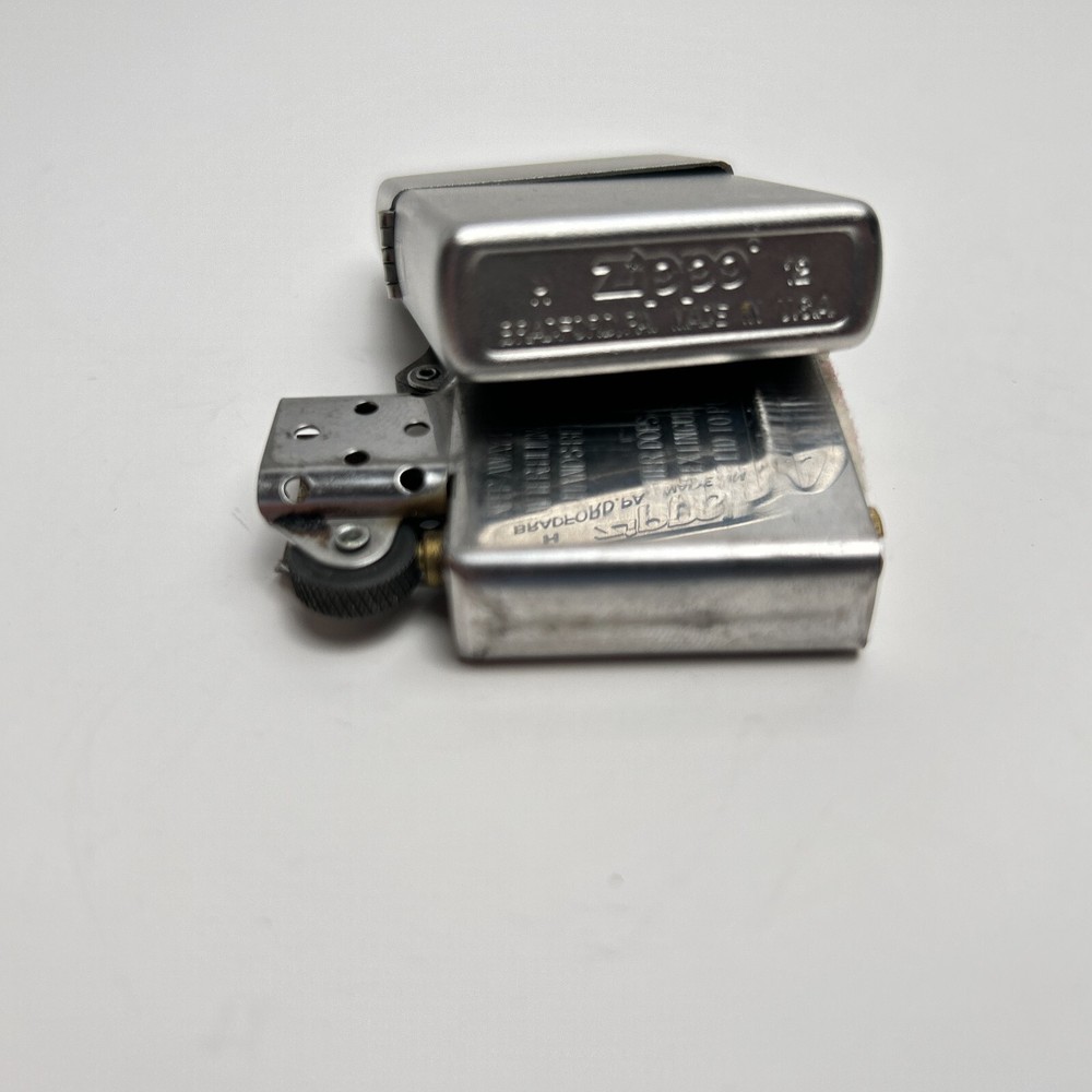 2012 Zippo Satin Brushed Chrome Lighter - Used