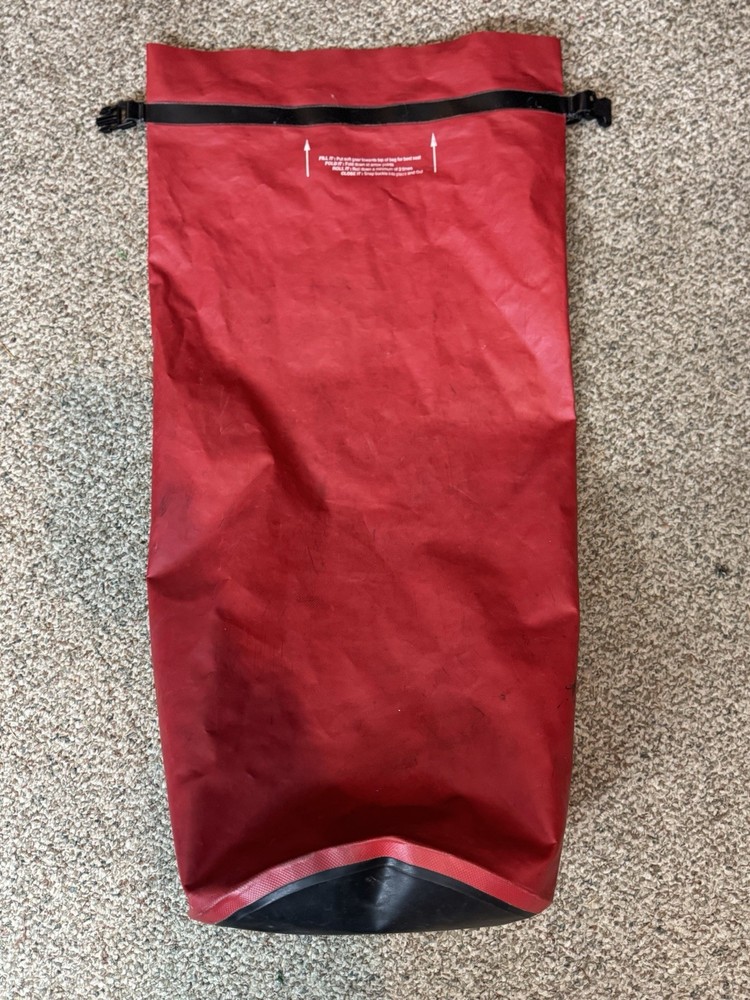 REI Rolltop Dry Bag Back Pack Red Waterproof Ruberized-type fabric