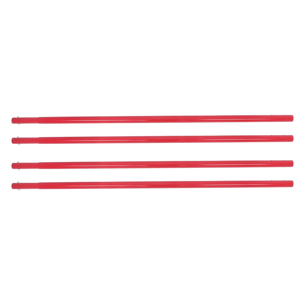 Red Concrete Bull Float Kit 48" × 8" Round End Concrete Float Tool With 4 Rods