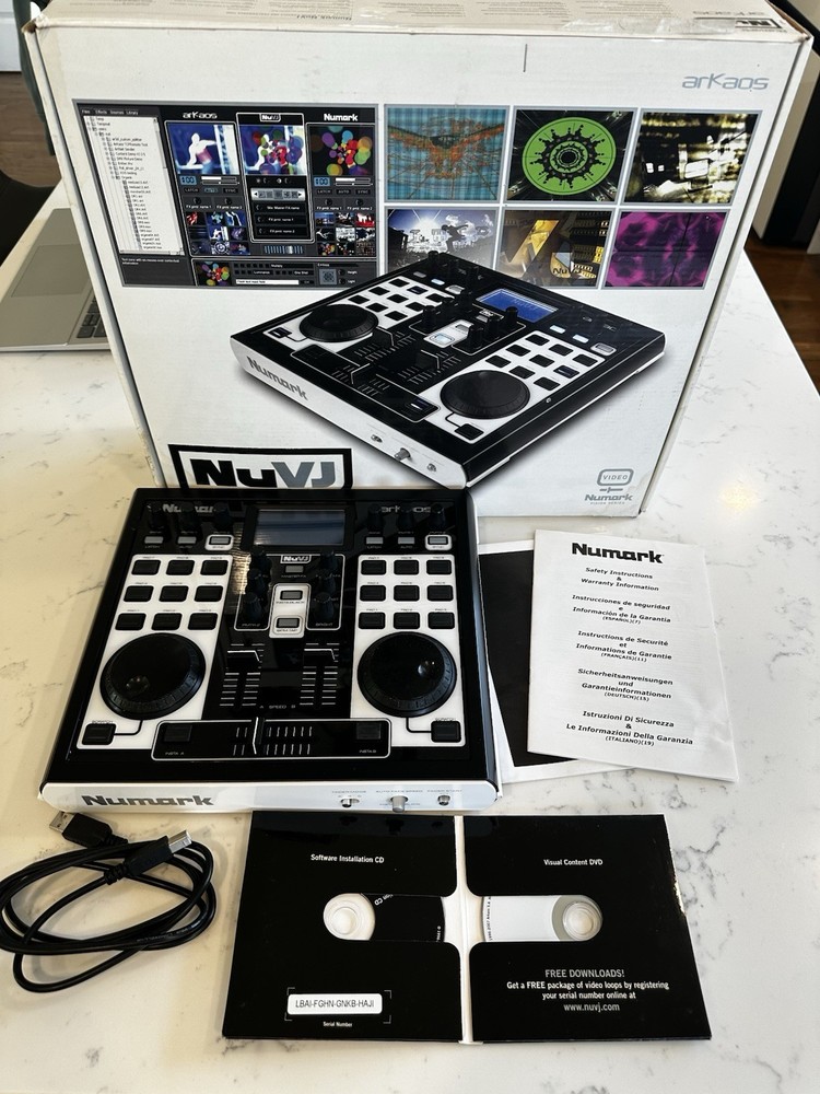 Numark NUVJ Arkaos Video Mixer Controller- Includes Instructions and Software