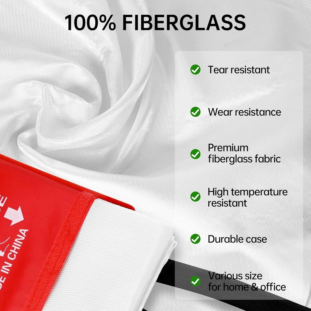 SAFEWAYFIRE Emergency Fire Blanket 6 Pack 47'' X 71'' Fire Suppression