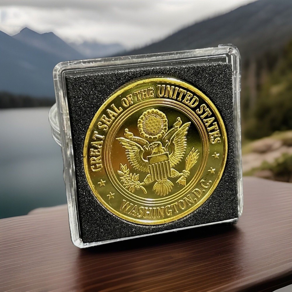 KENTUCKY State Seal Challenge Coin Colorized USA includes Display Case! NEW!