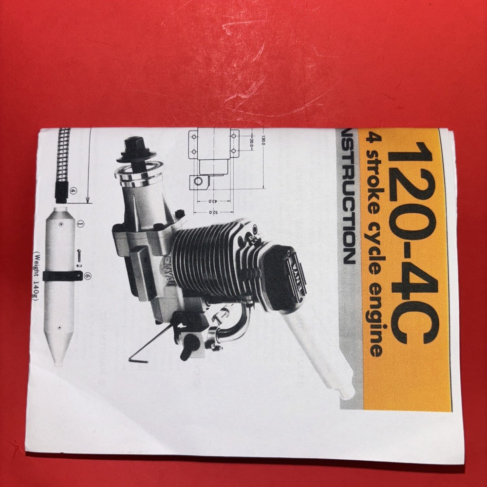 ENYA 120-4C INTRUCTION AND PARTS SHEET