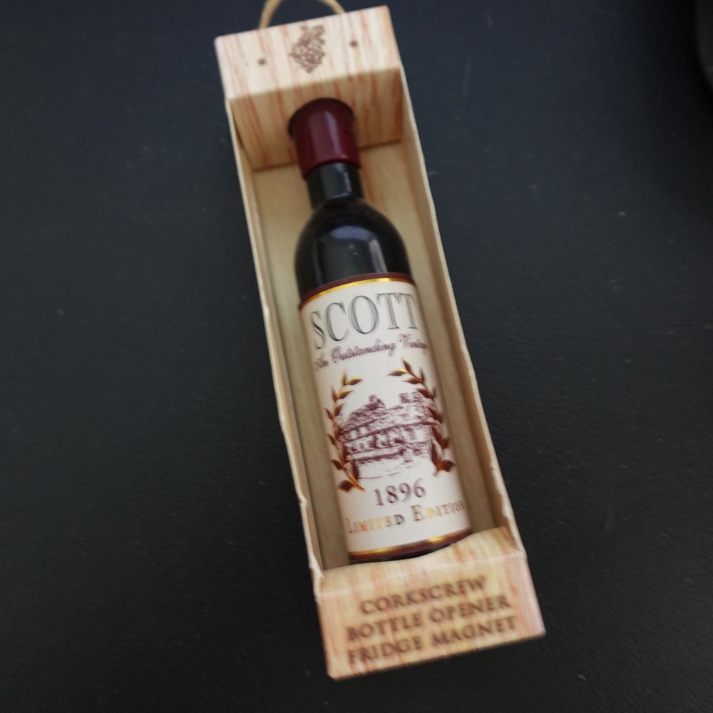 Scott Personalized Wine Corkscrew Bottle Opener Magnetic Classy Name Gift